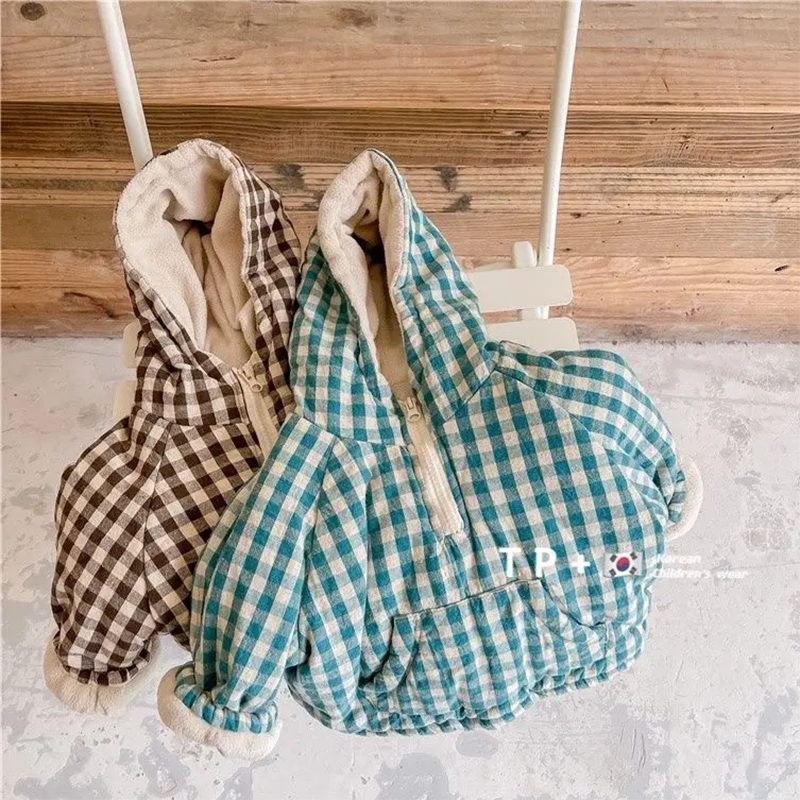 Winter Clothing Baby Boy - Fashion Plaid Kids Jacket 2026 Korean
