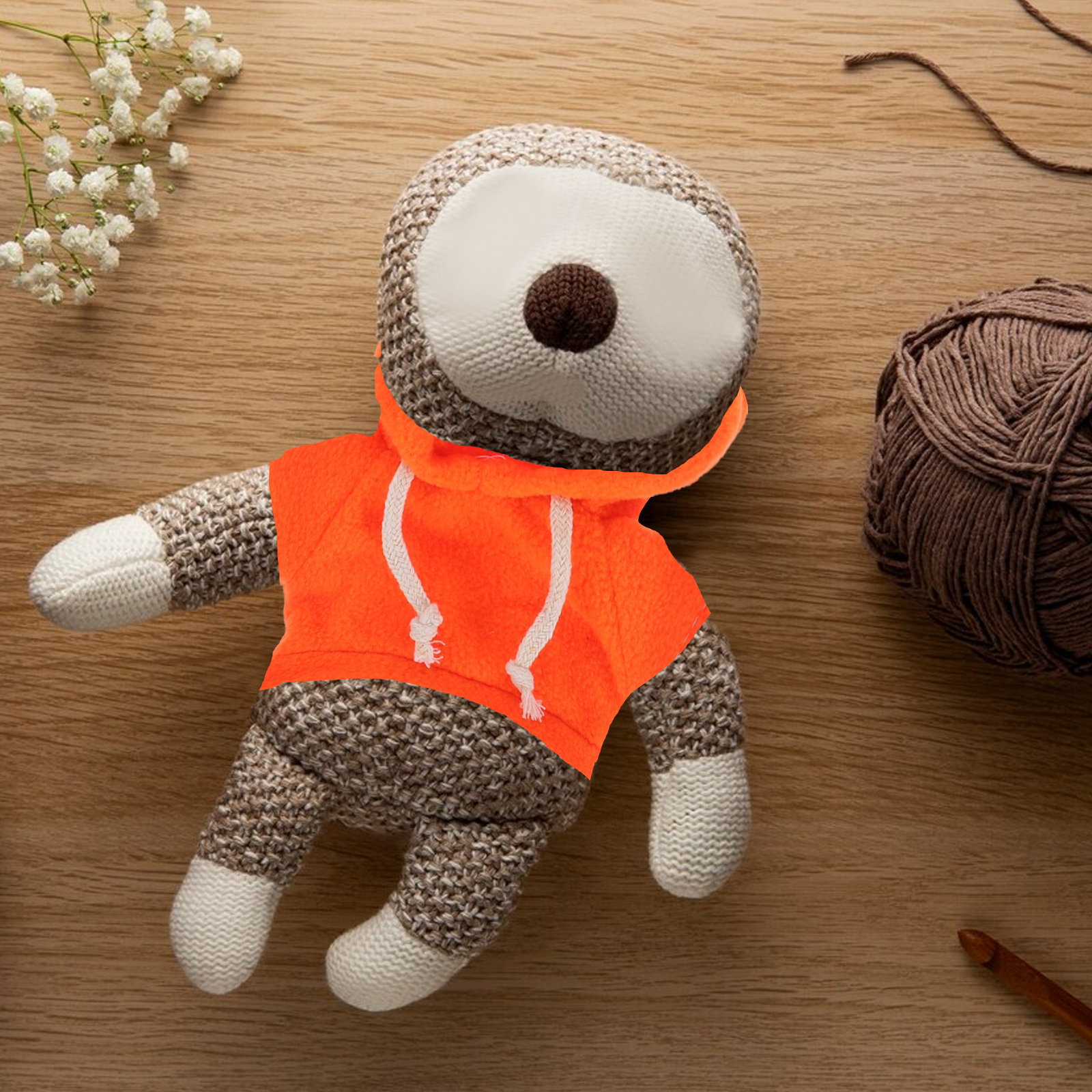 Winter Clothing Accessories - 2Pcs Warm Bear Hoodie Clothes 20Cm