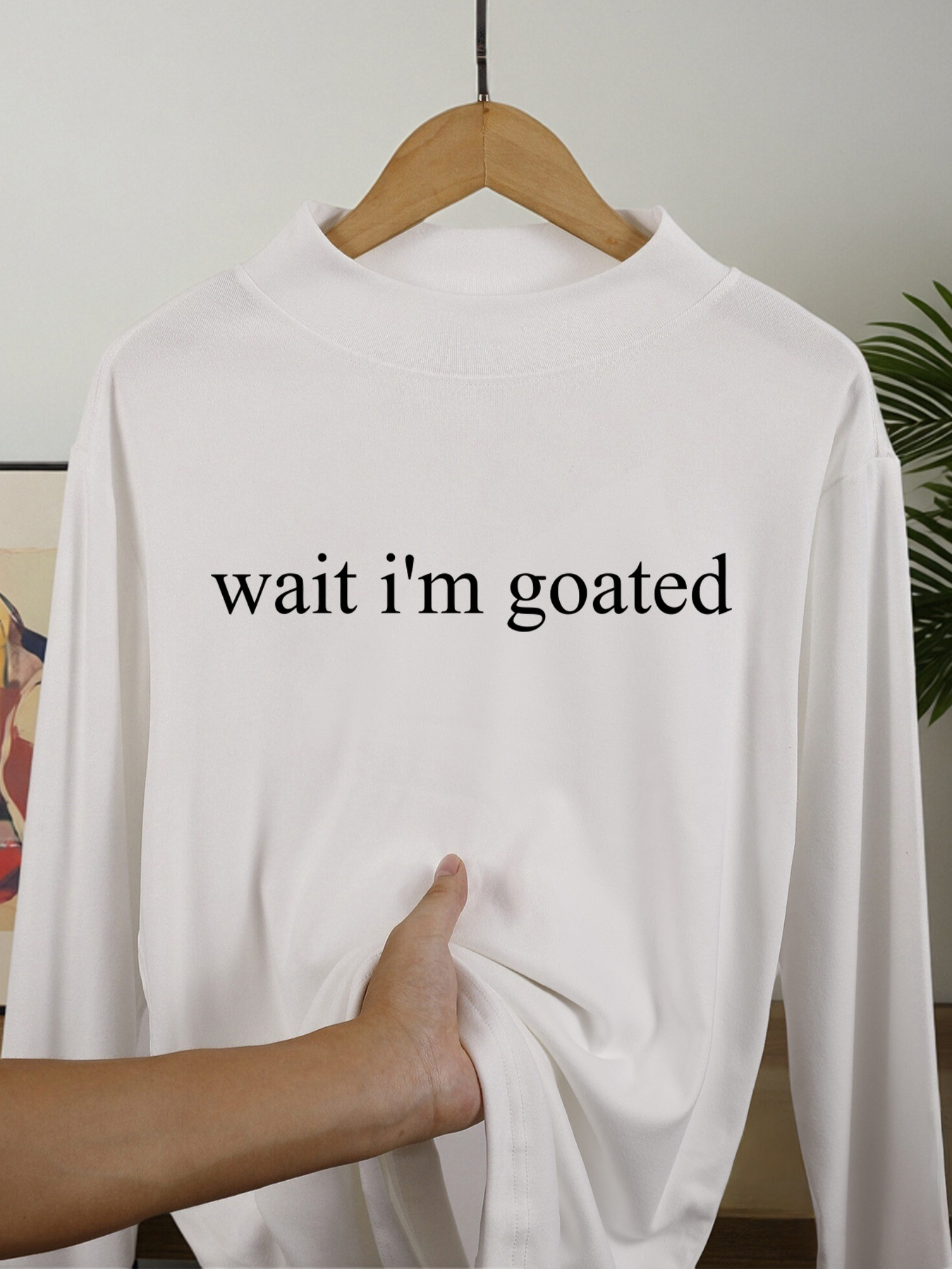 Winter Clothing Usa - Wait I'M Goated Letter Printed Men'S