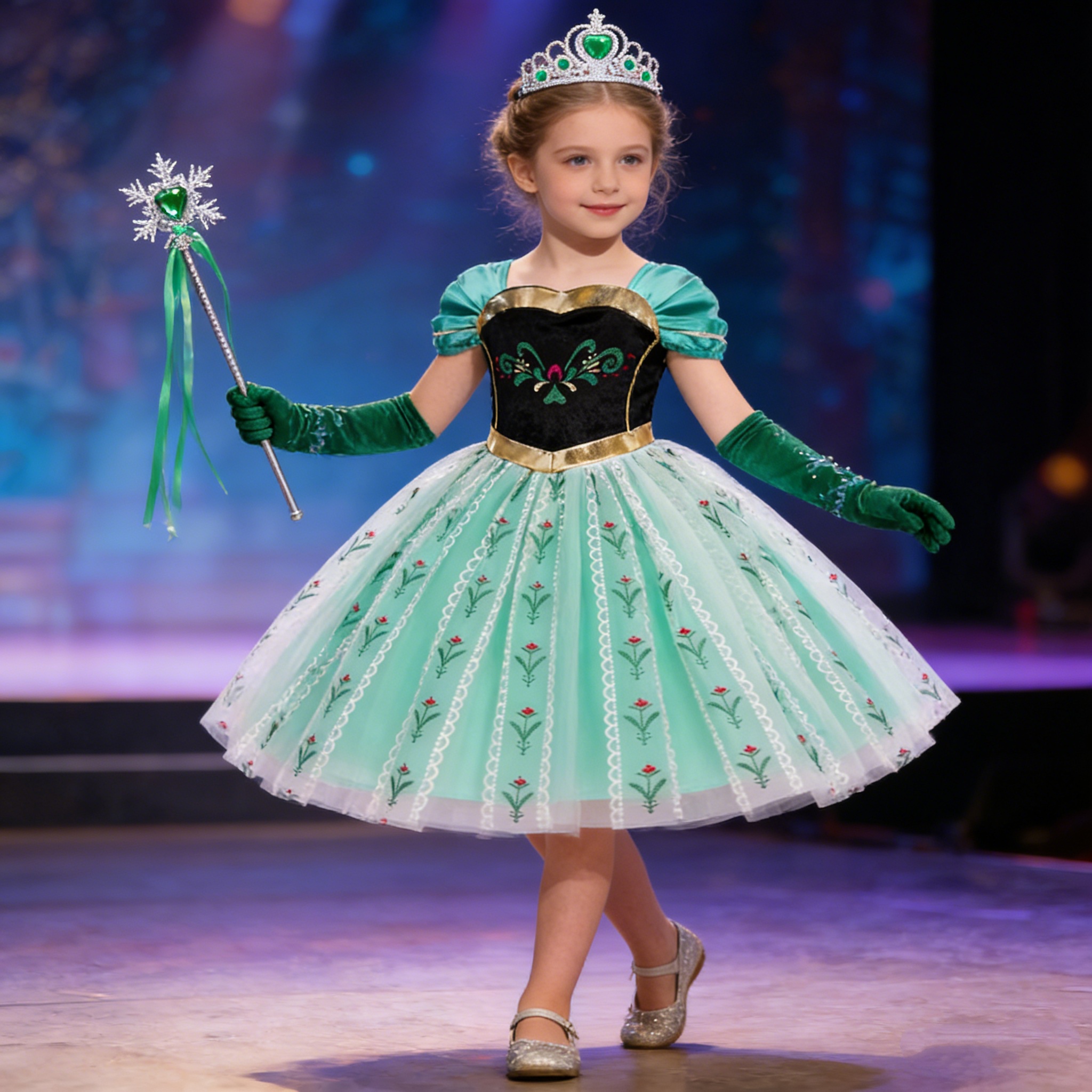 Winter Clothing For Kids - Full Printing Kids Cosplay Anna Princess