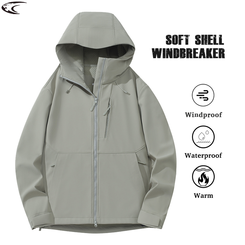 Windproof Jacket Softshell - LNGXO Men's Women's Windbreaker Waterproof Warm