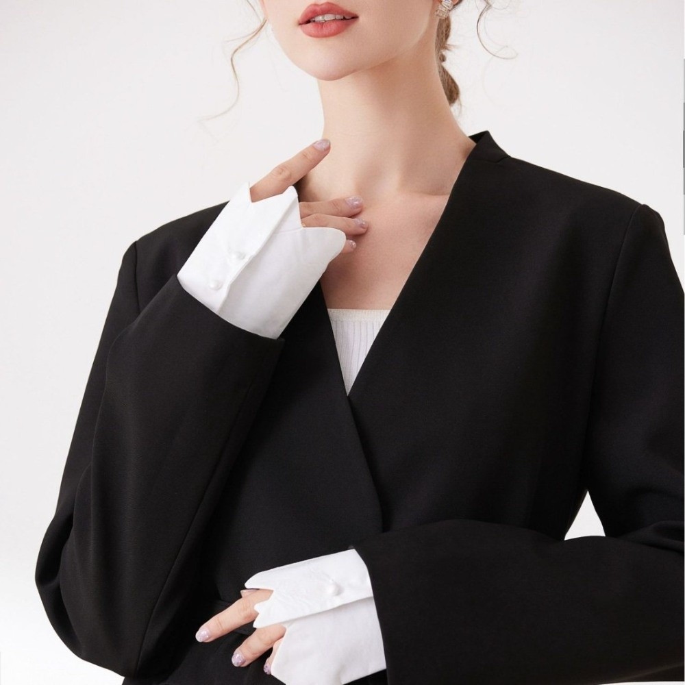 Winter Clothing Accessories - Creative White Fake Cuffs Button Decorative