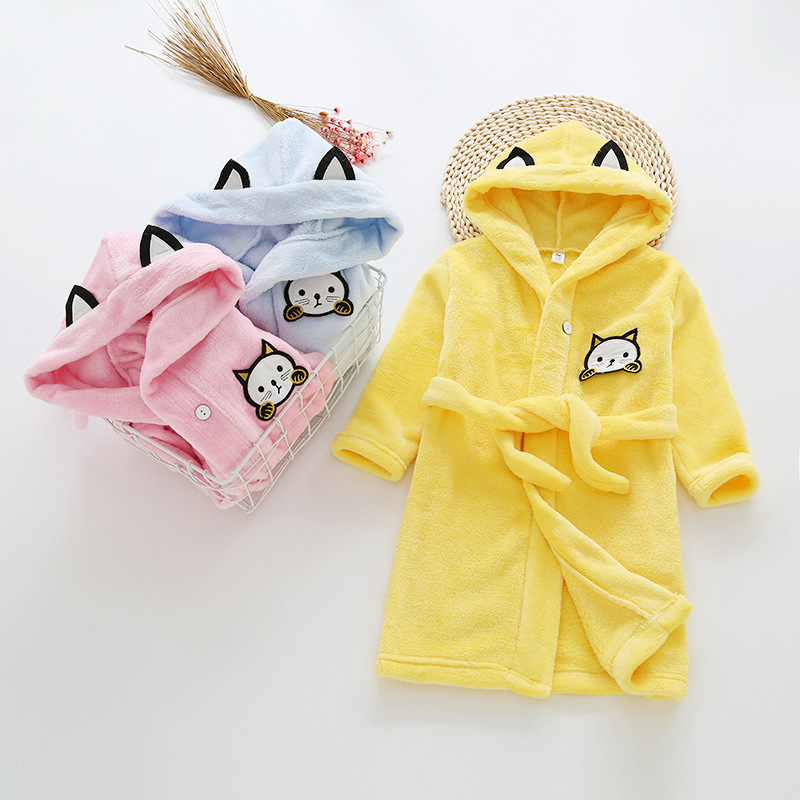 Kids Cartoon Cat Robes New Win - Winter Clothing Baby Boy recensione e prezzo