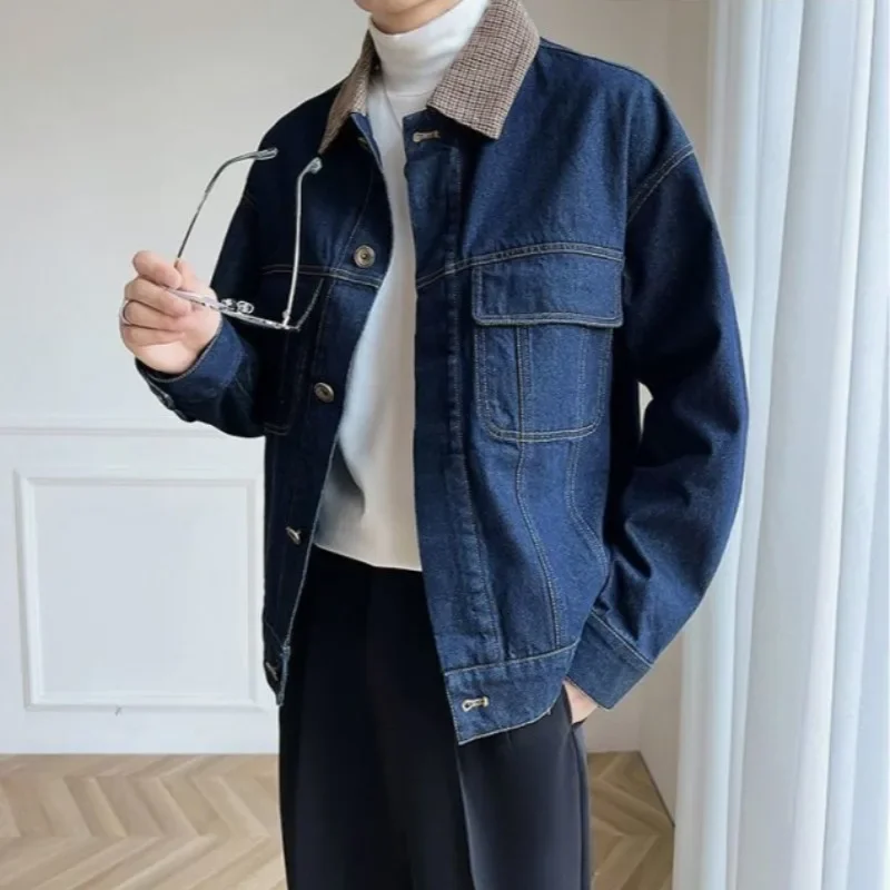 Men's Denim Jacket Trendy High - Quality Winter Clothing Jacket recensione e prezzo