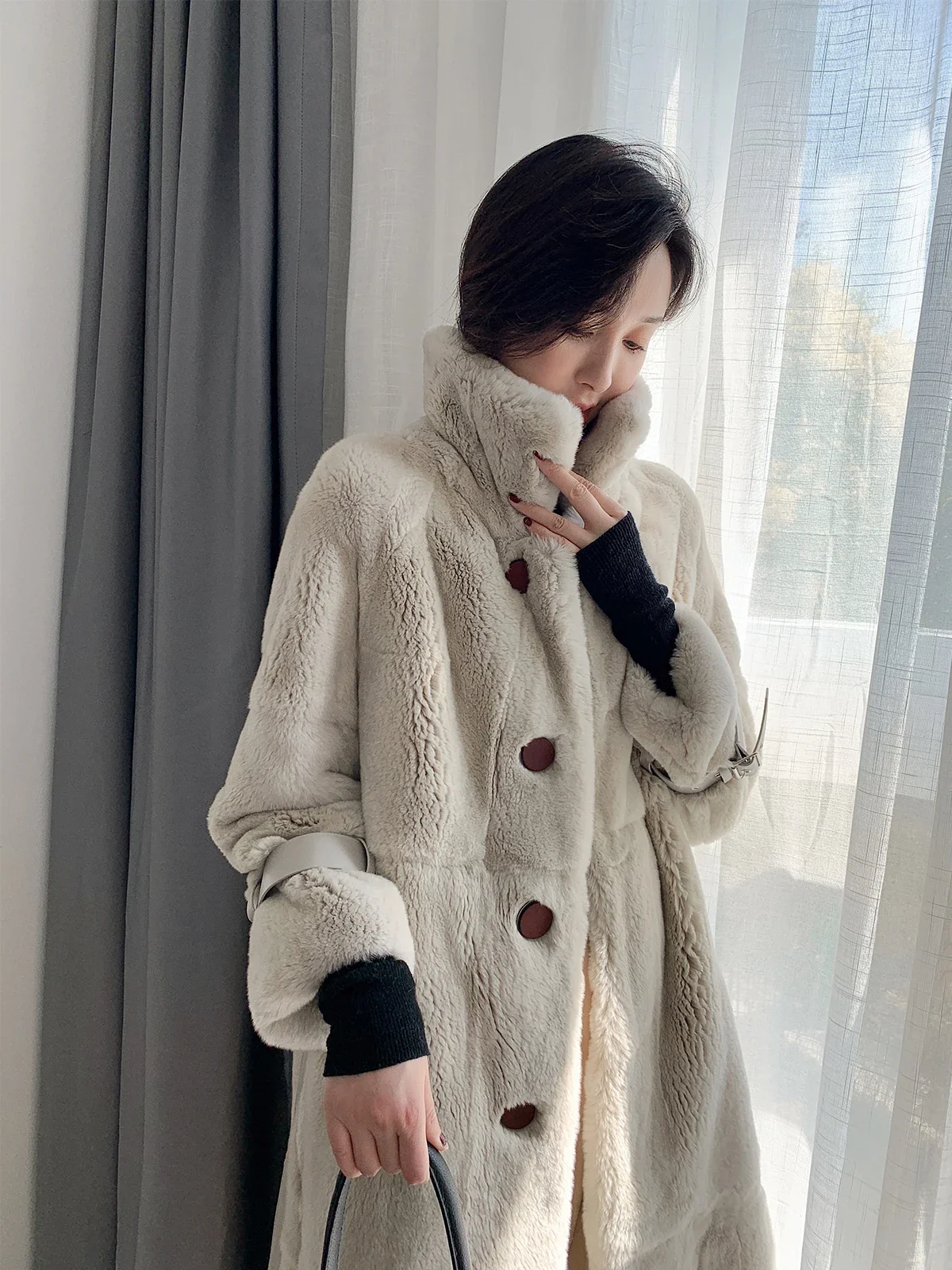 High Quality Real Rex Rabbit F - Quality Winter Clothing Jacket recensione e prezzo