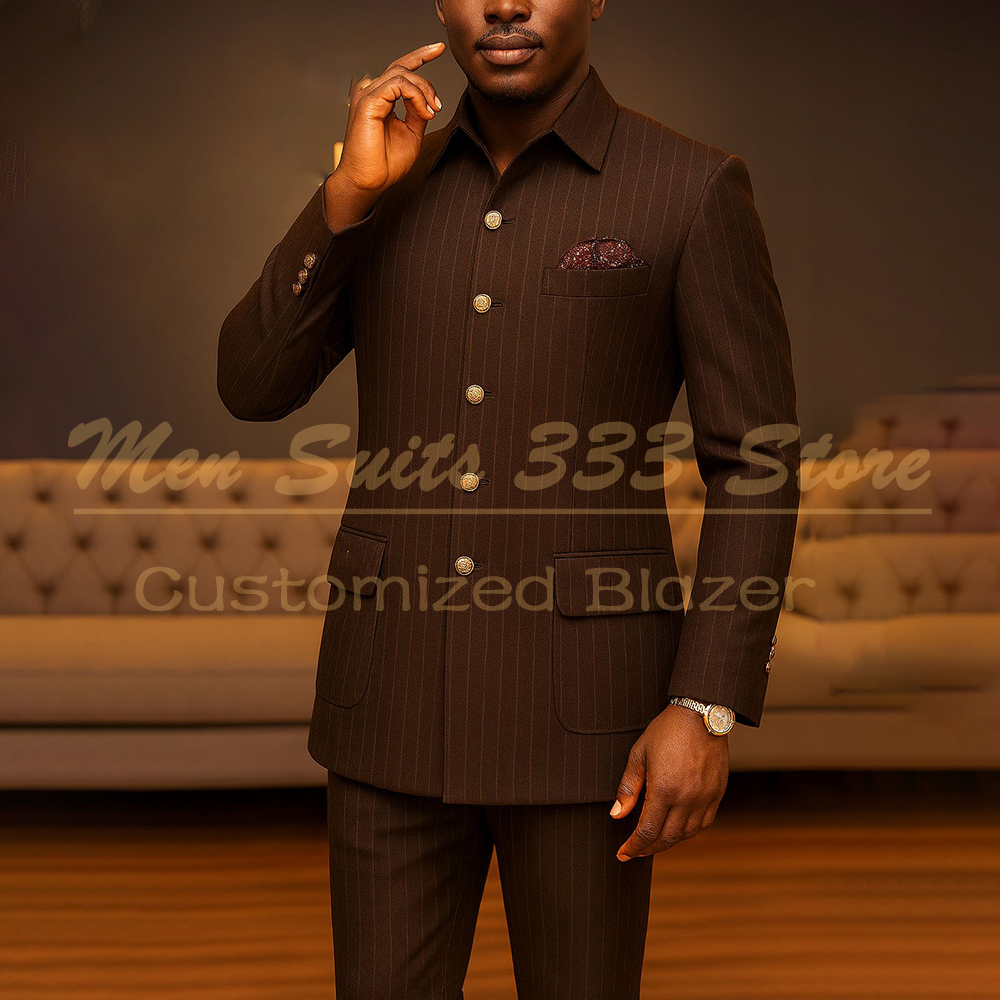 Pinstripe Men's Suits Elegant  - Quality Winter Clothing Jacket recensione e prezzo