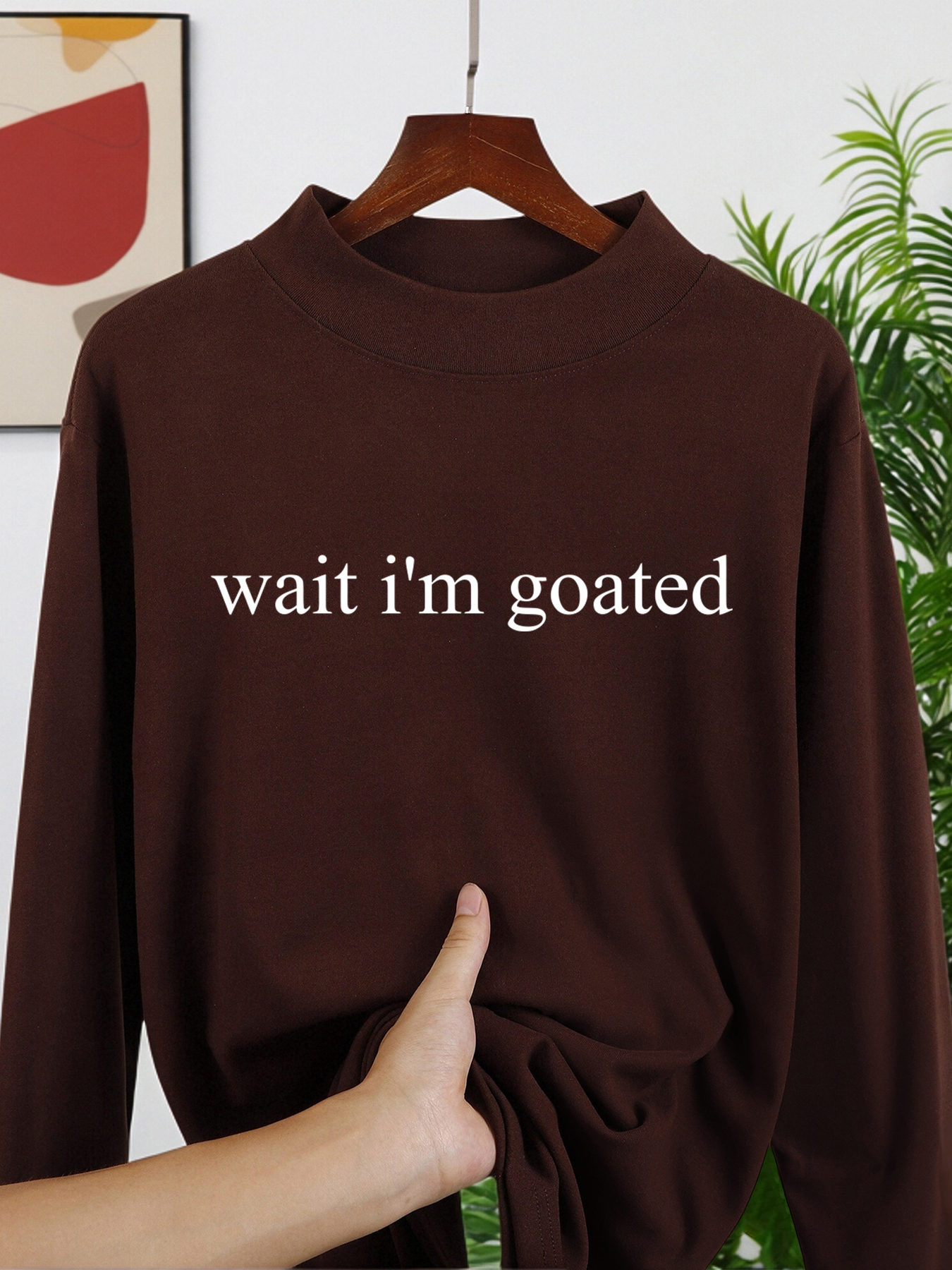 Wait I'M Goated Letter Printed - Winter Clothing Usa recensione e prezzo