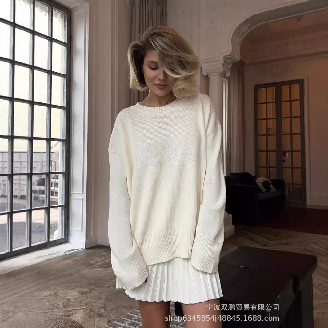 Autumn Solid Color O-neck Swea - Clothing Style Winter recensione e prezzo