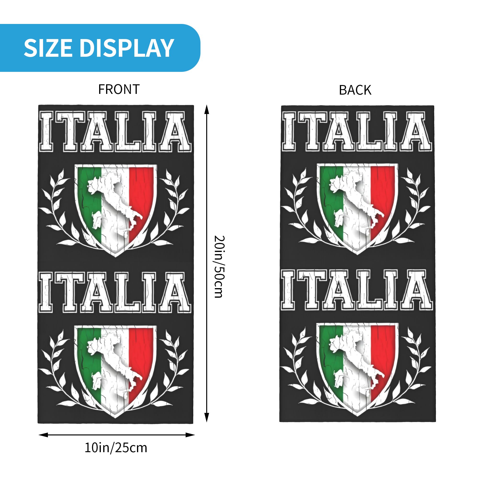Custom Italy Flag Bandana Neck - Winter Clothing For Sale recensione e prezzo