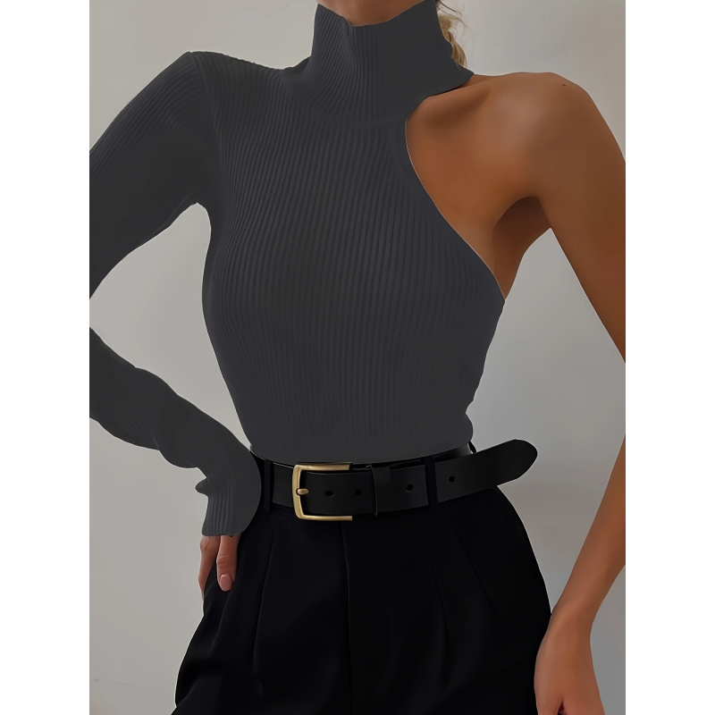 Solid Asymmetric One Shoulder  - Winter Clothing Usa recensione e prezzo