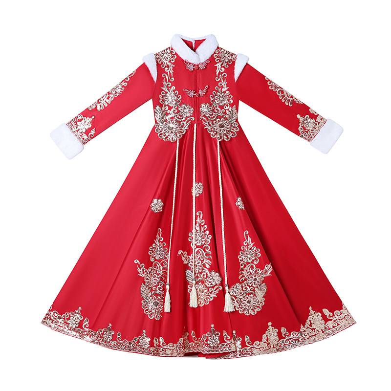 Girls Red Chinese New Year Clo - Winter Clothing For Kids recensione e prezzo