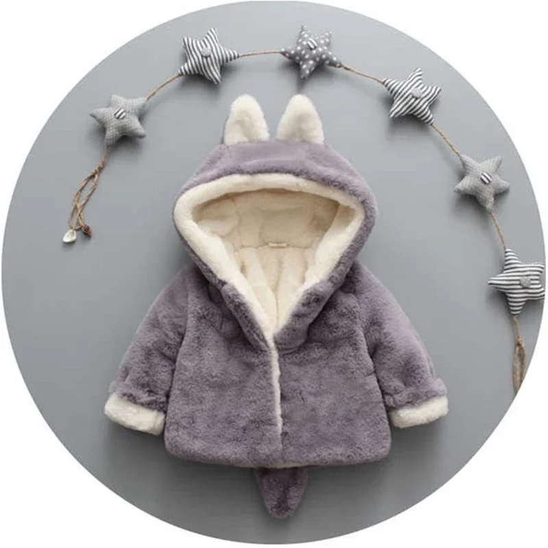 Cute Cat Ears Plush Baby Jacke - Winter Clothing Baby recensione e prezzo