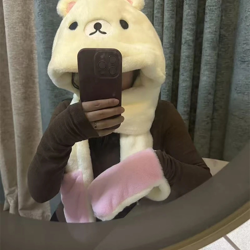 3 In 1 Plush Thick Hooded Hat  - Winter Clothing Accessories recensione e prezzo