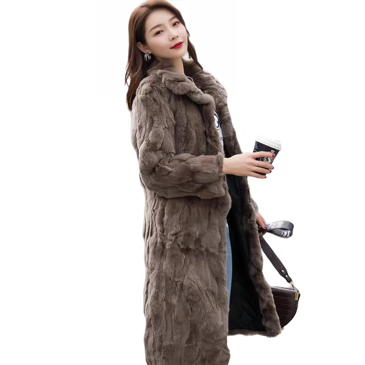 Real Rex Rabbit Fur Coat for W - Quality Winter Clothing Jacket recensione e prezzo